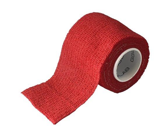 5cm x 4.5m Finger, Wrist & Guard Tape: Red (600105-GGLAB:50mmSWGT-RED)