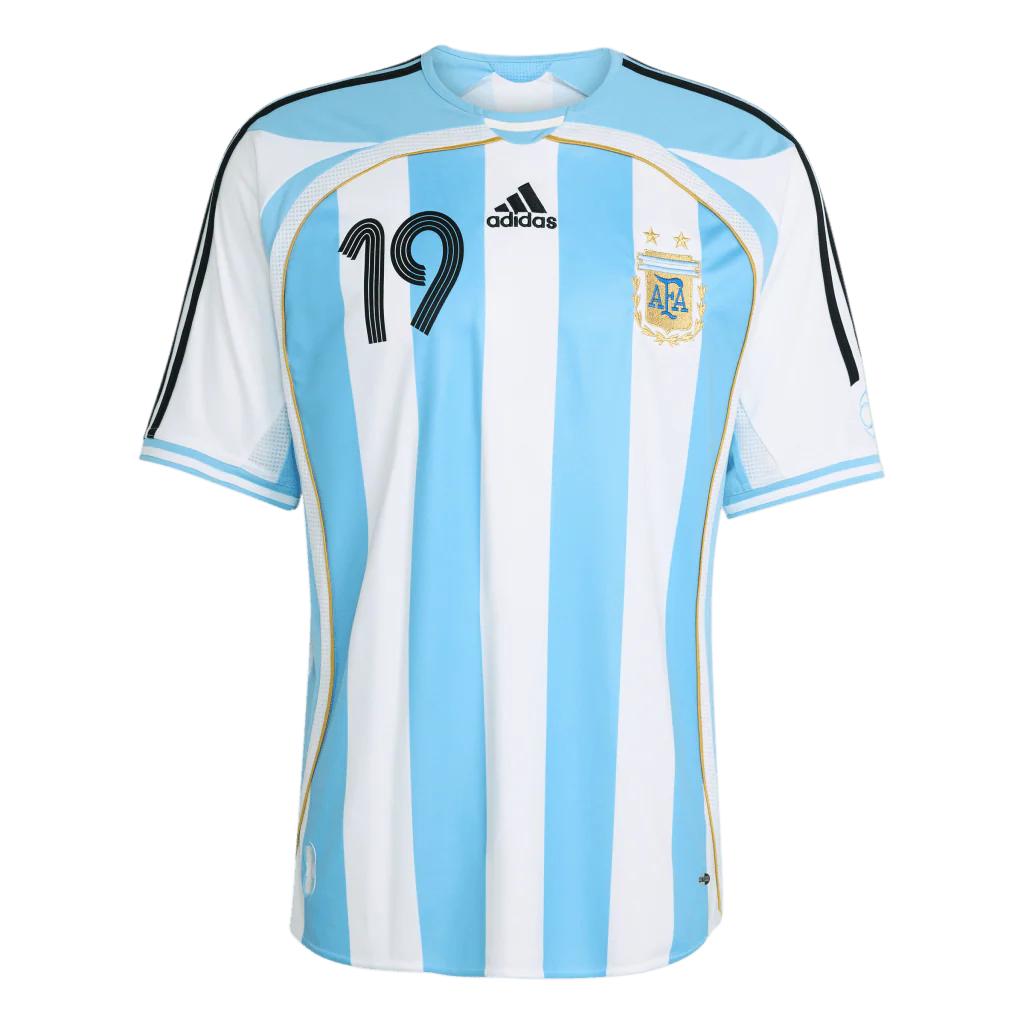 Argentina 2006 Home Jersey #Messi19 (JN3708)