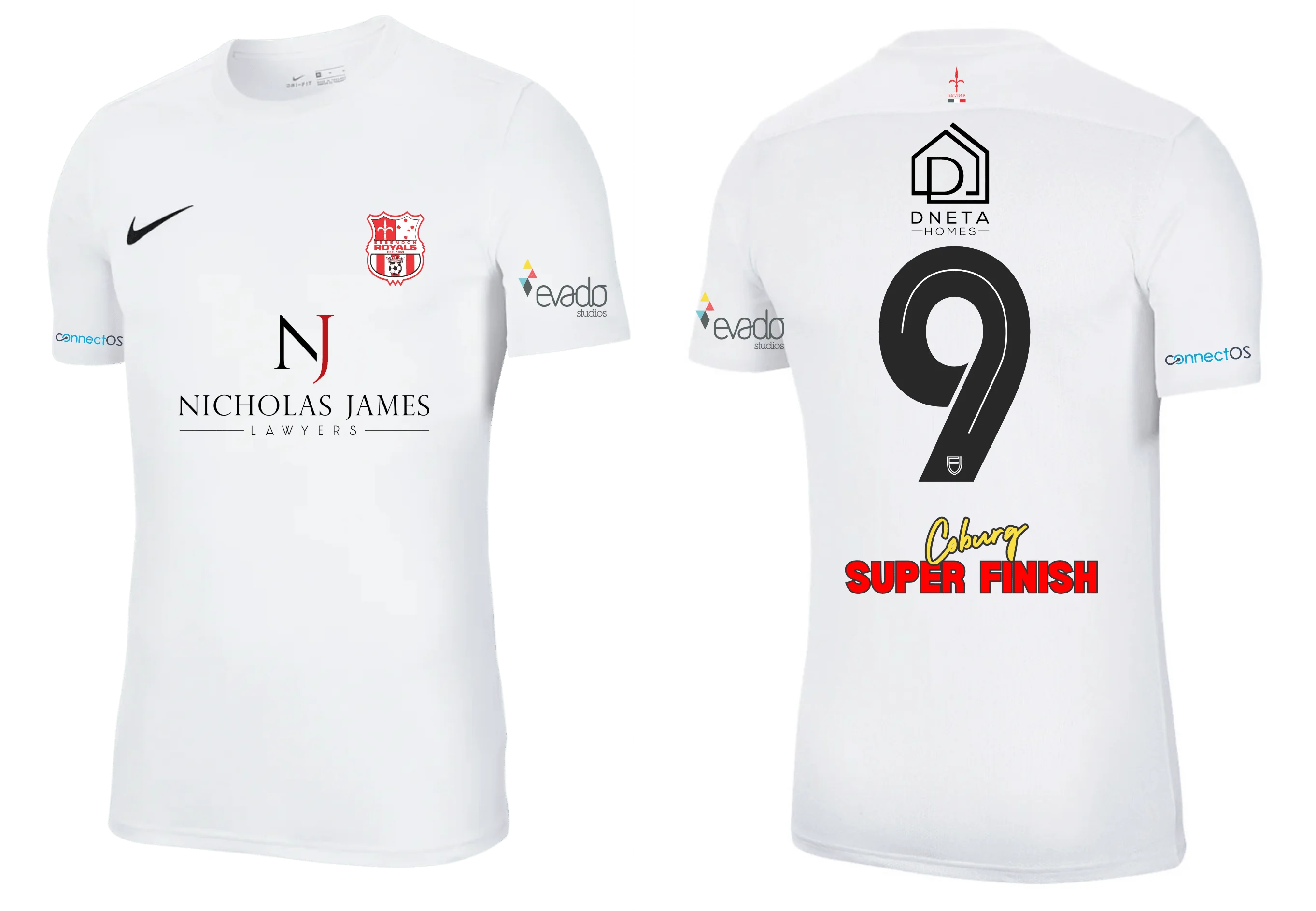 ESSENDON ROYALS Youth Park 7 Jersey - Men's/Boy's Community Away Kit