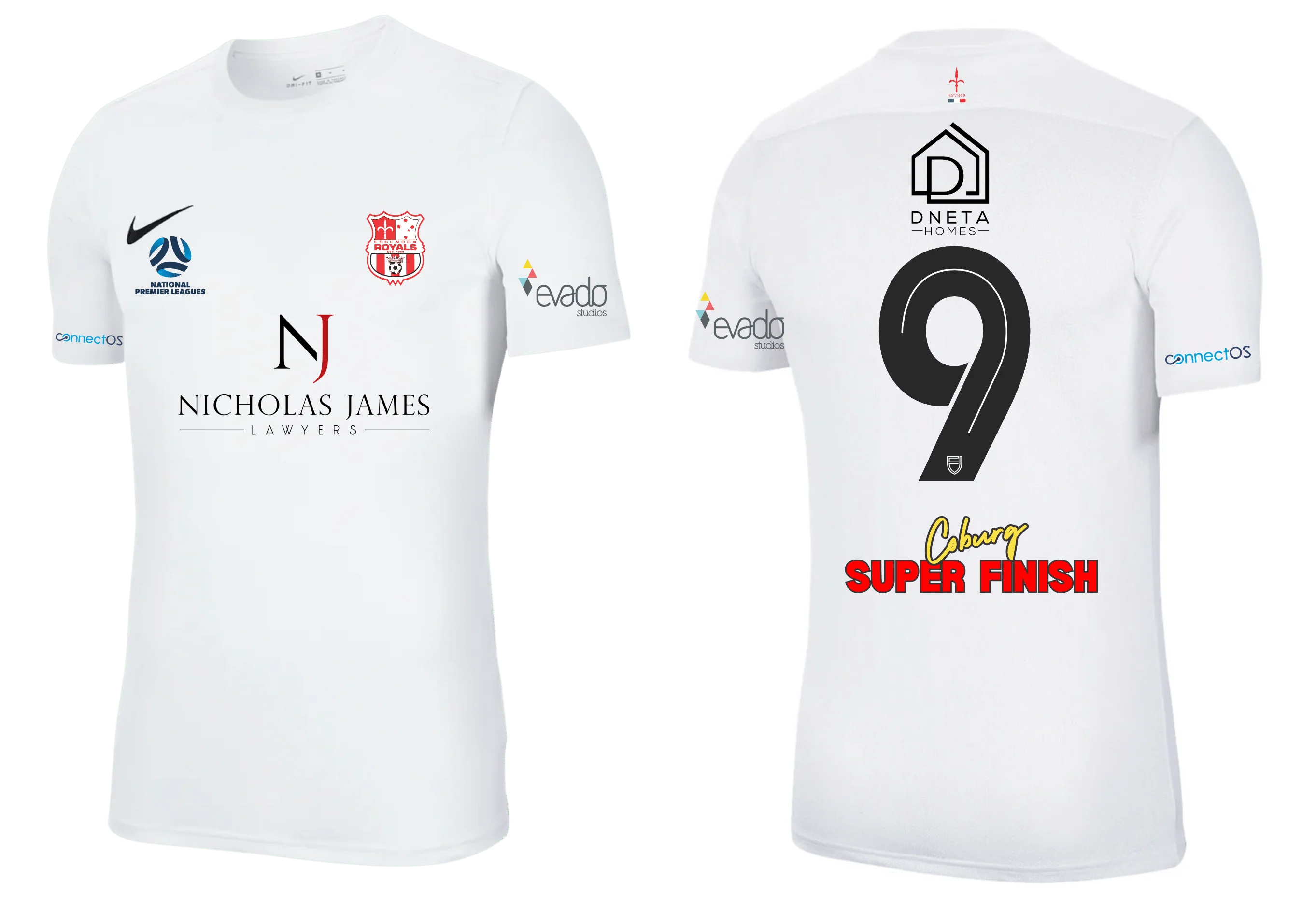 ESSENDON ROYALS Youth Park 7 Jersey - NPL Away Kit (BV6741-100)