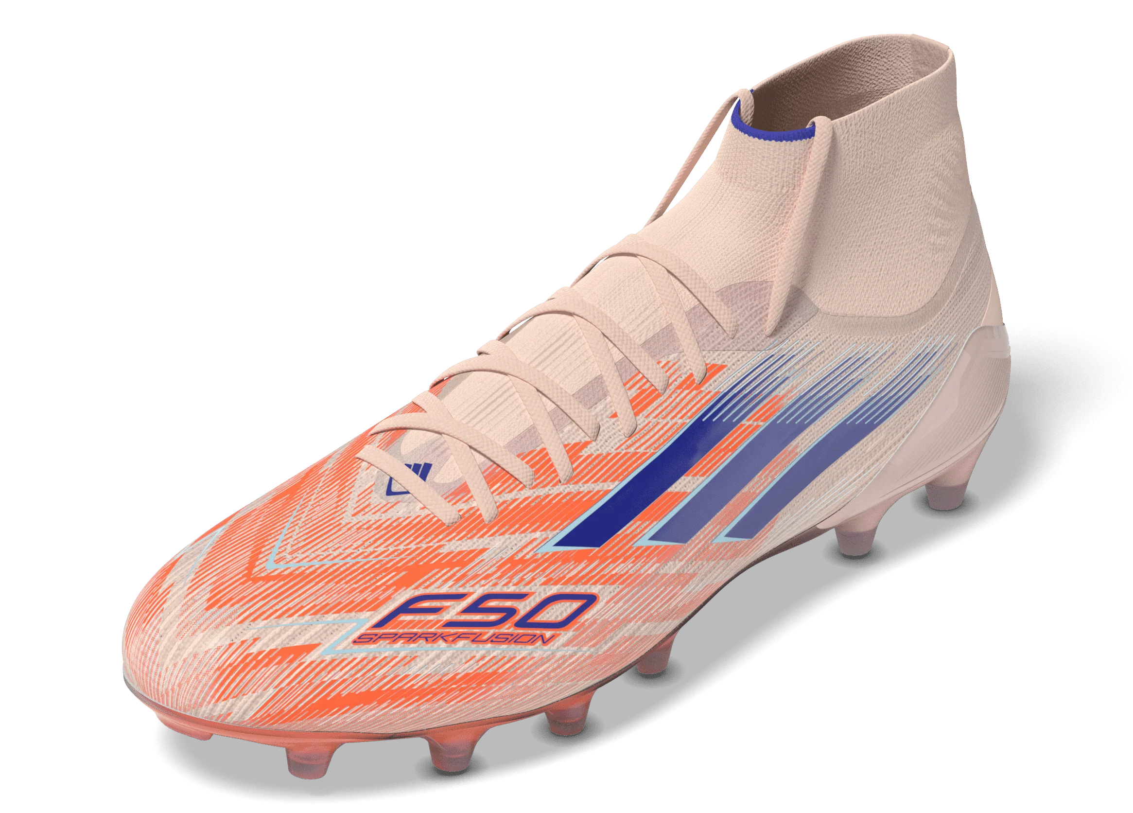 F50 Sparkfusion Elite Mid Women's FG/AG - Coral Blaze Pack (JH7647) - Image 4