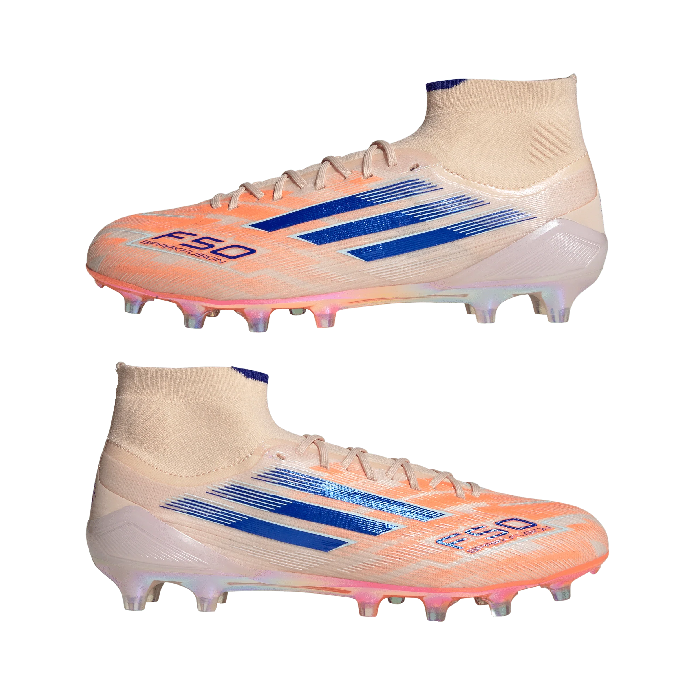 F50 Sparkfusion Elite Mid Women's FG/AG - Coral Blaze Pack (JH7647) - Image 7