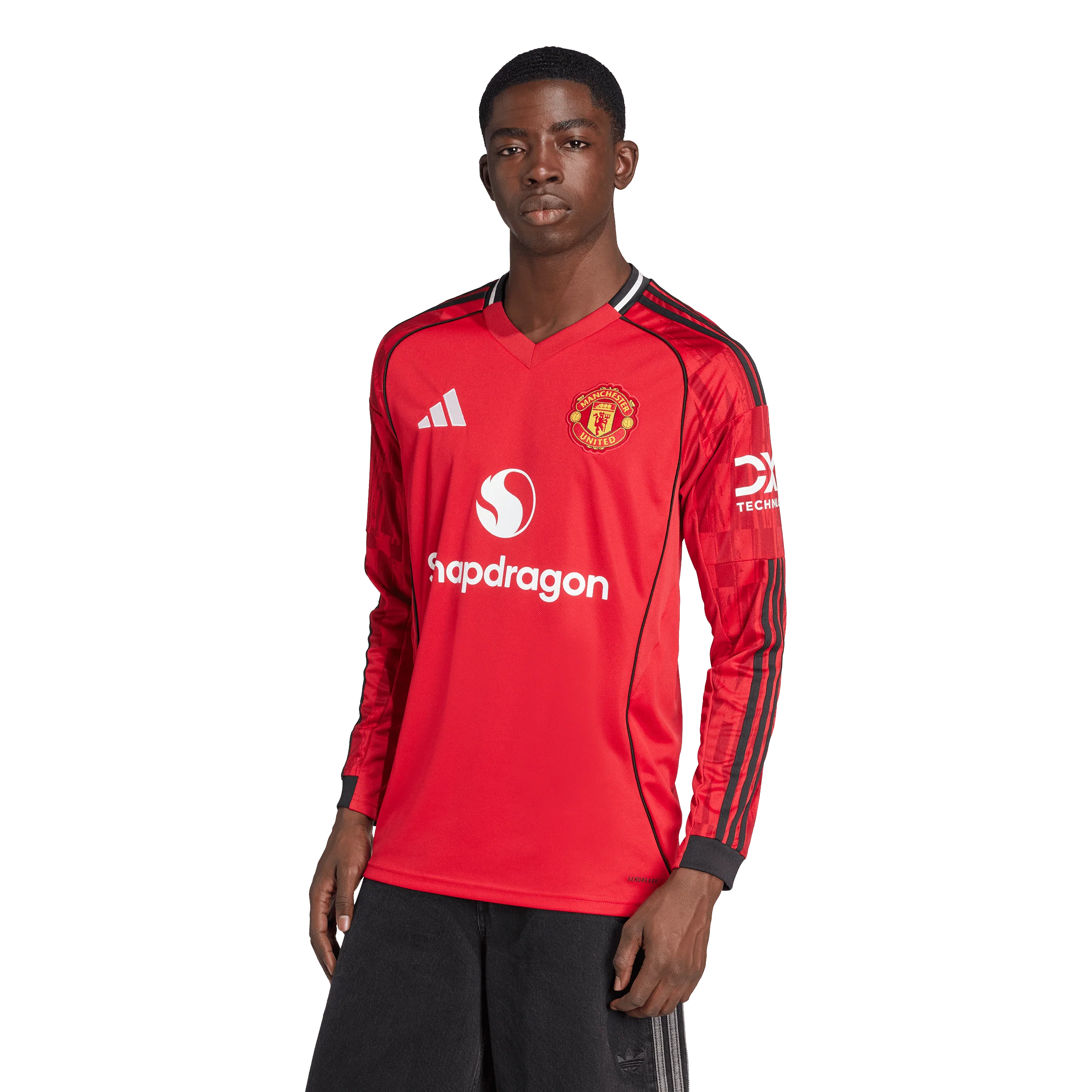 Manchester United 25/26 Long Sleeve Home Jersey (JP3037) - Image 3