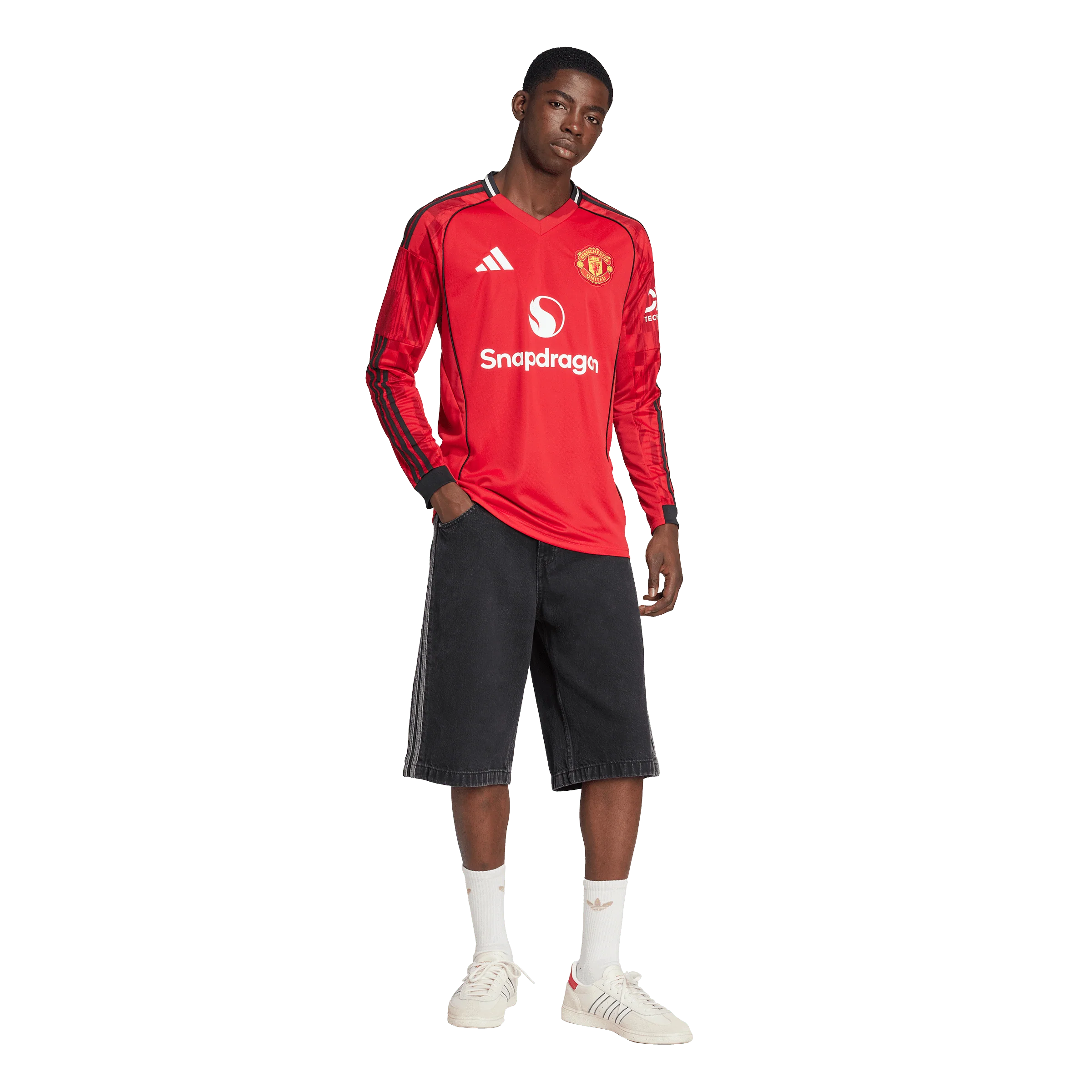 Manchester United 25/26 Long Sleeve Home Jersey (JP3037) - Image 5