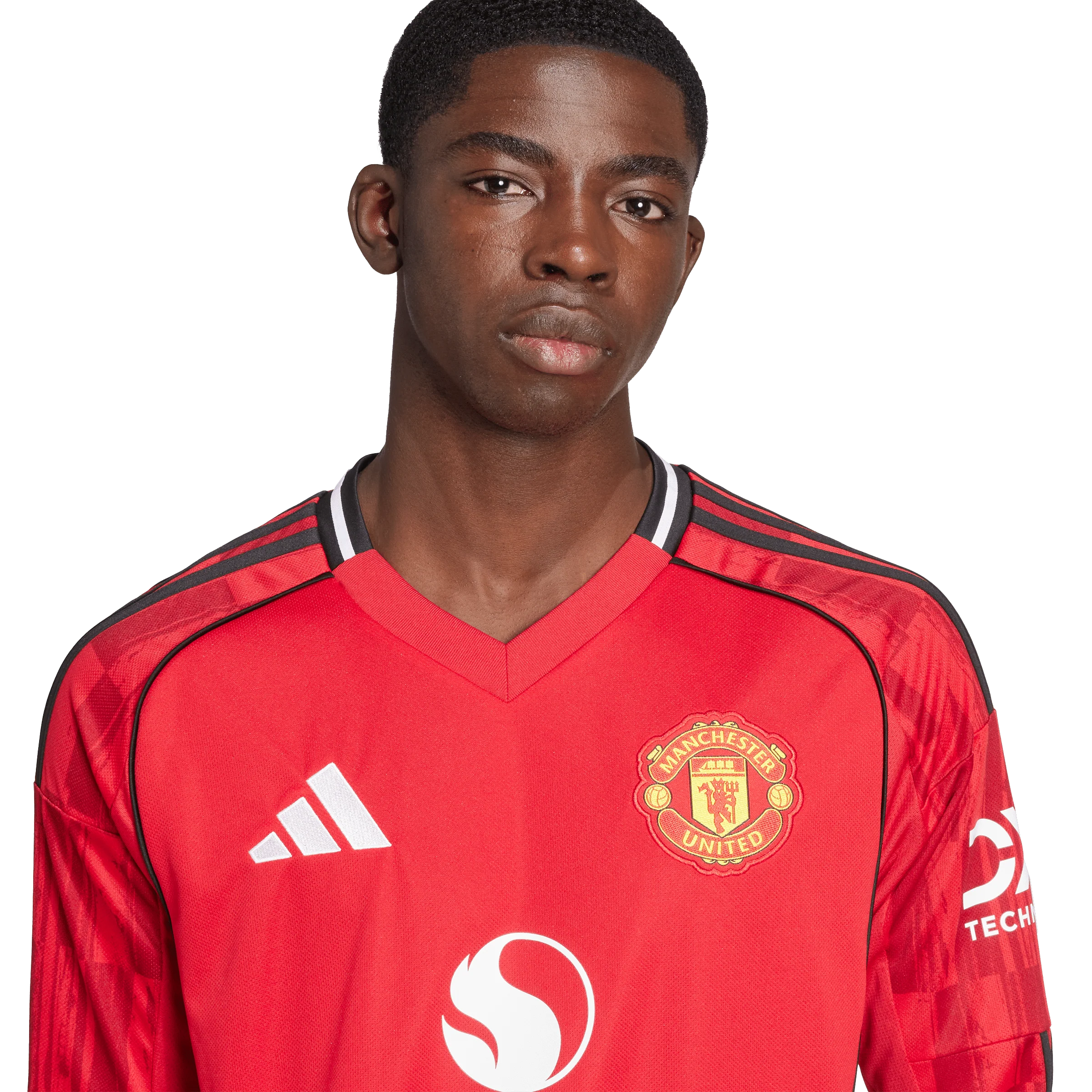 Manchester United 25/26 Long Sleeve Home Jersey (JP3037) - Image 7