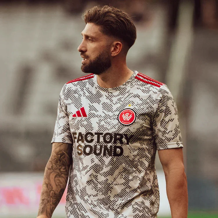 Western Sydney Wanderers 25/26 Warm Up Jersey (JD7368-WHITEGREYD) - Image 3